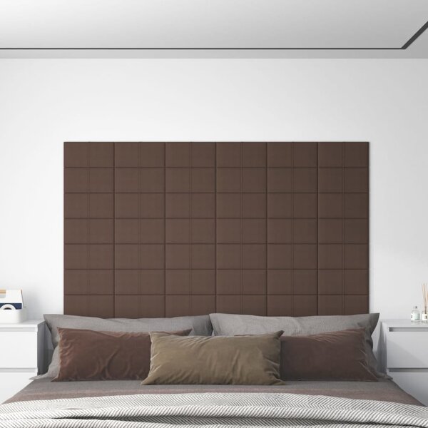 Nástěnné panely 12 ks taupe 30 x 15 cm textil 0,54 m²