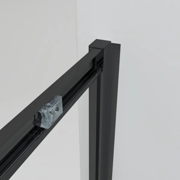 NICOL COMBI Black 100x100 čiré Sprchový kout s posuvnými dveřmi