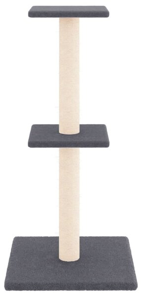 Škrabadlo pro kočky se sisalovými sloupky tmavě šedé 73 cm 172036