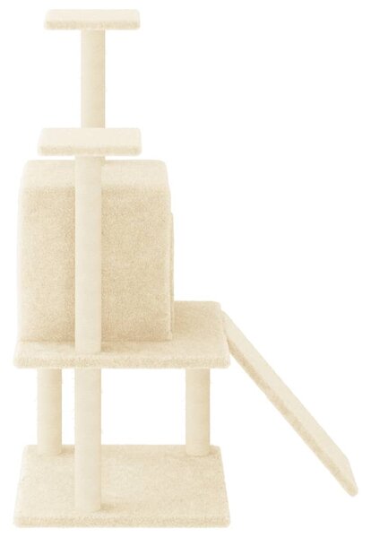 Škrabadlo pro kočky se sisalovými sloupky krémové 110 cm 172037