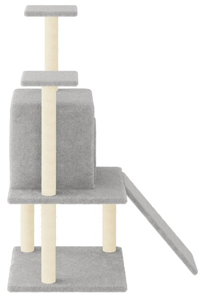 Škrabadlo pro kočky se sisalovými sloupky světle šedé 110 cm 172038