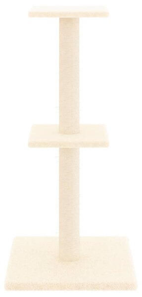 Škrabadlo pro kočky se sisalovými sloupky krémové 73 cm 172034