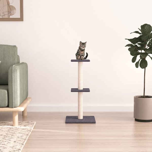 Škrabadlo pro kočky se sisalovými sloupky tmavě šedé 73 cm 172036