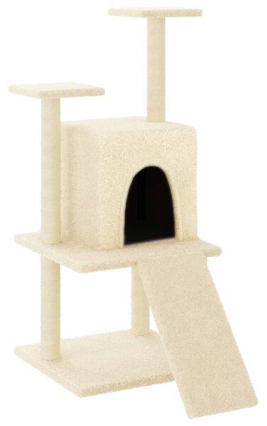 Škrabadlo pro kočky se sisalovými sloupky krémové 110 cm 172037