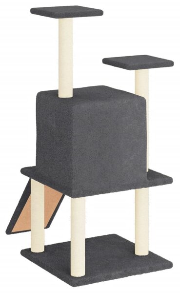 Škrabadlo pro kočky se sisalovými sloupky tmavě šedé 110 cm 172039