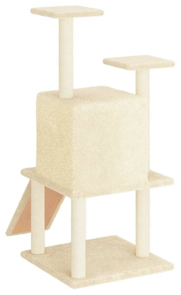 Škrabadlo pro kočky se sisalovými sloupky krémové 110 cm 172037