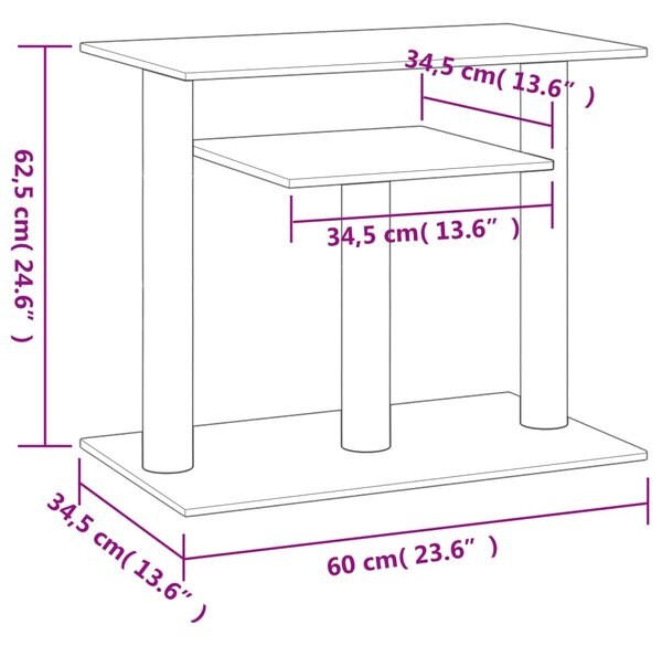 Škrabadlo pro kočky s plošinami krémové 62,5 cm 172046
