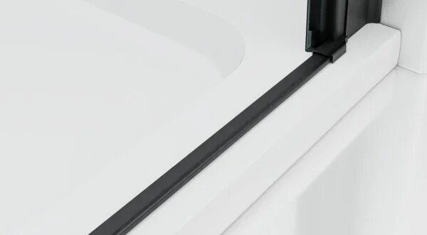 BETA LINE II Black 100 Čiré Sprchové dveře dvoukřídlé s pevnými stěnami v rovině