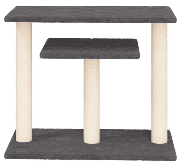 Škrabadlo pro kočky s plošinami tmavě šedé 62,5 cm 172048