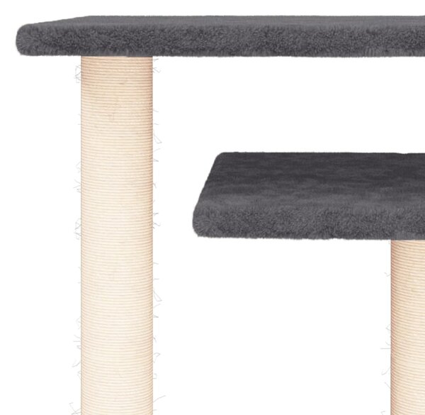 Škrabadlo pro kočky s plošinami tmavě šedé 62,5 cm 172048