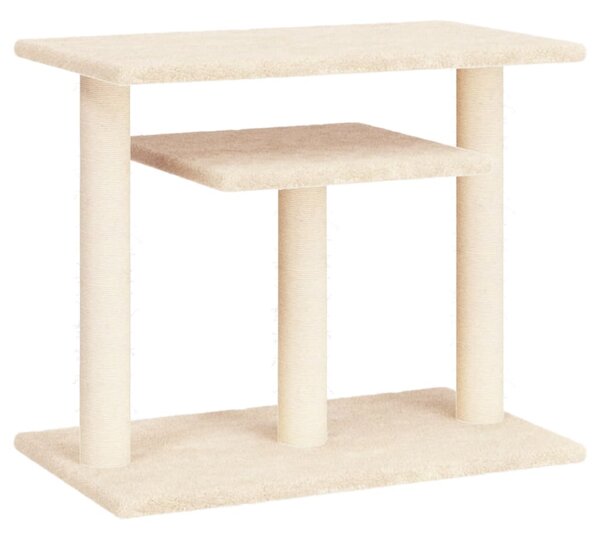Škrabadlo pro kočky s plošinami krémové 62,5 cm 172046