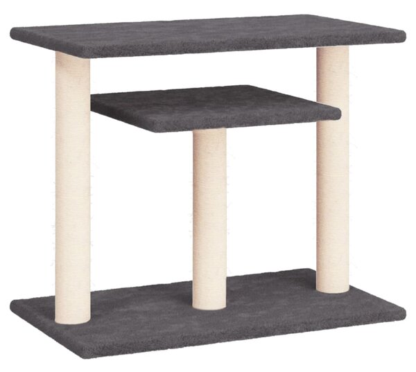 Škrabadlo pro kočky s plošinami tmavě šedé 62,5 cm 172048