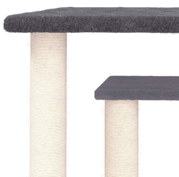 Škrabadlo pro kočky s plošinami tmavě šedé 50 cm 172045