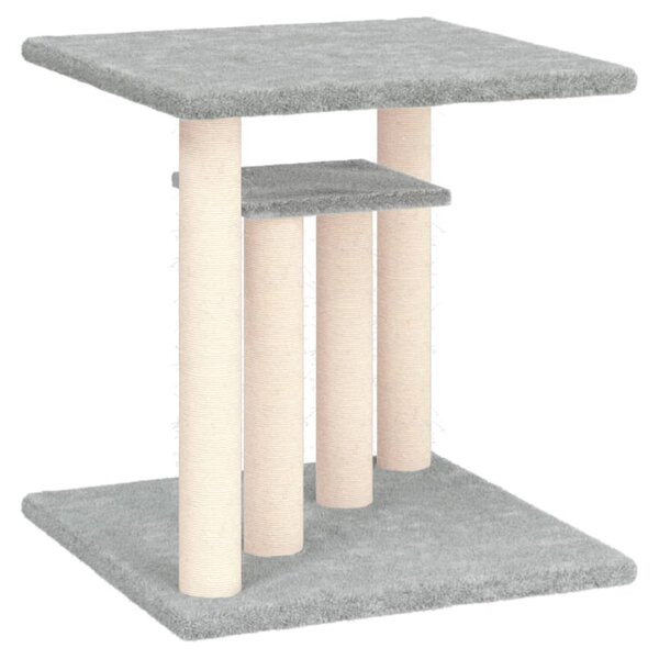 Škrabadlo pro kočky s plošinami světle šedé 50 cm 172044