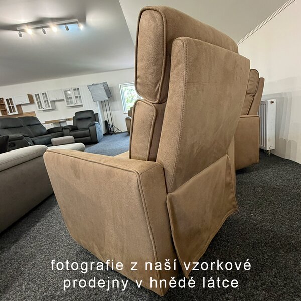 Sedací sestava BRAVEN 3+1+1 s FUNKCÍ RELAX | tmavě šedá látka | EXTRA POHODLNÉ