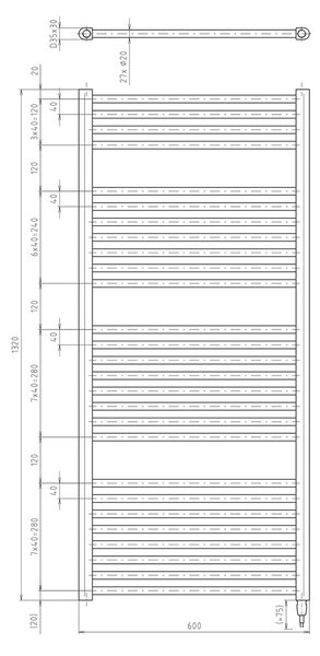 Aqualine Aqualine, DIRECT-E elektrické topné těleso, rovné, 600x1320 mm, 600W, bílá, ILE36T