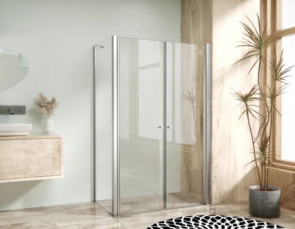 BETA COMBI Chrom 80x80 Clear Čtvercový sprchový kout bez vaničky