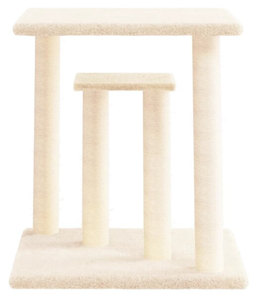 Škrabadlo pro kočky s plošinami krémové 50 cm 172043