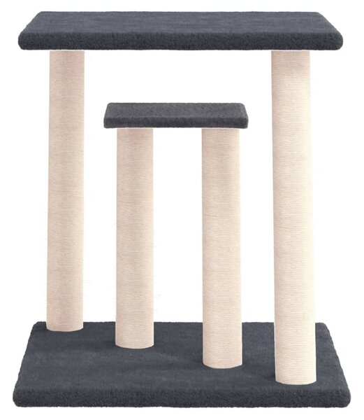 Škrabadlo pro kočky s plošinami tmavě šedé 50 cm 172045