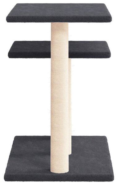 Škrabadlo pro kočky s plošinami tmavě šedé 62,5 cm 172048