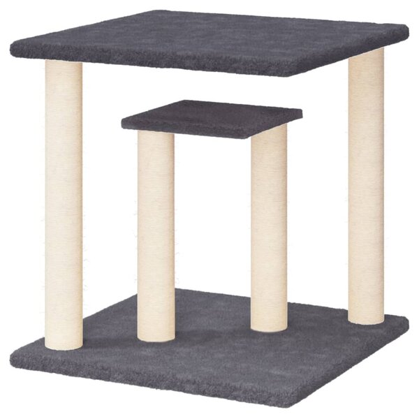 Škrabadlo pro kočky s plošinami tmavě šedé 50 cm 172045
