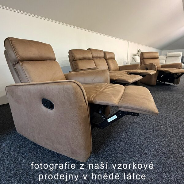 Sedací sestava BRAVEN 3+1+1 s FUNKCÍ RELAX | tmavě šedá látka | EXTRA POHODLNÉ