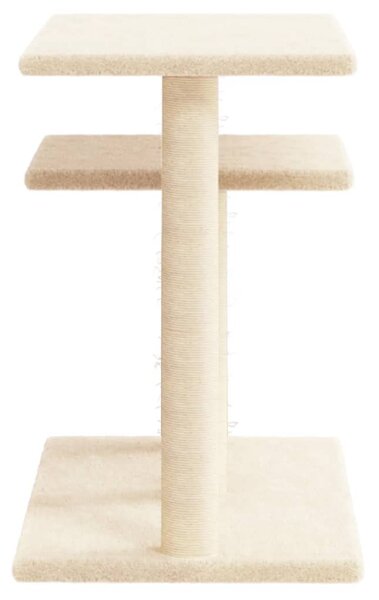 Škrabadlo pro kočky s plošinami krémové 62,5 cm 172046
