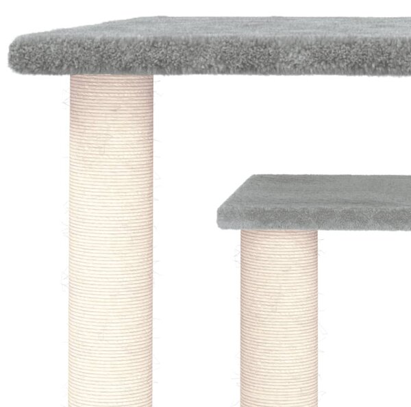 Škrabadlo pro kočky s plošinami světle šedé 50 cm 172044