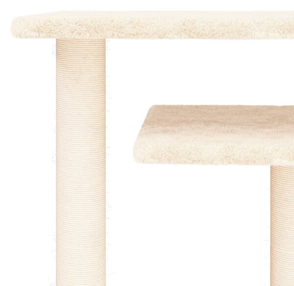 Škrabadlo pro kočky s plošinami krémové 62,5 cm 172046