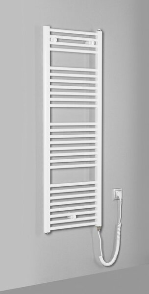 Aqualine Aqualine, DIRECT-E elektrické topné těleso, rovné, 450x1320 mm, 400W, bílá, ILE34T