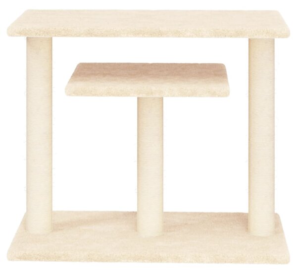 Škrabadlo pro kočky s plošinami krémové 62,5 cm 172046