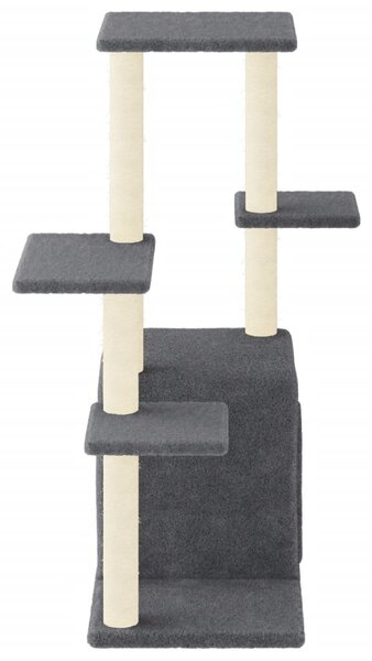 Škrabadlo pro kočky se sisalovými sloupky tmavě šedé 97,5 cm 172051