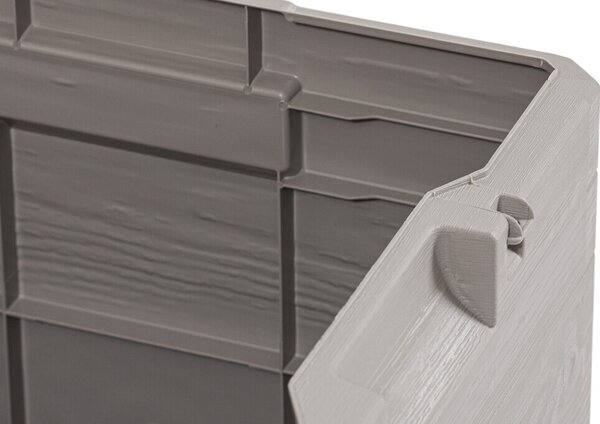 TOOMAX WOODYS zahradní plastový úložný box 90 L - světle šedá