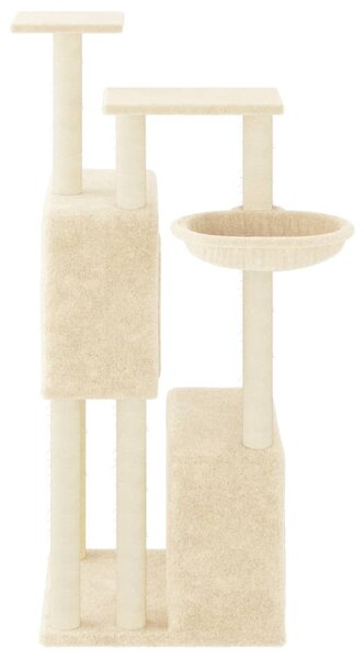 Škrabadlo pro kočky se sisalovými sloupky krémové 122 cm 172052