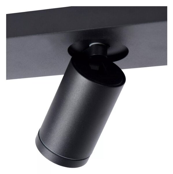 Lucide 09930/10/30 stropní bodové svítidlo 2x5W | LED GU10 | 2320lm | 2200K/3000K | IP44 - žárovka je součástí balení, černá, nastavitelné, stmívatelné, CCT