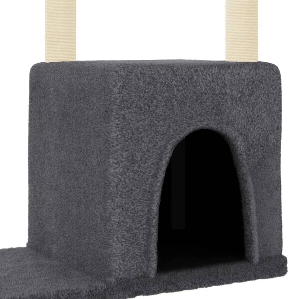 Škrabadlo pro kočky se sisalovými sloupky tmavě šedé 97,5 cm 172051