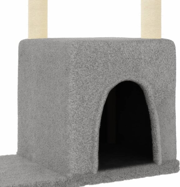 Škrabadlo pro kočky se sisalovými sloupky světle šedé 97,5 cm 172050