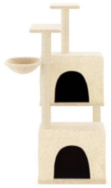 Škrabadlo pro kočky se sisalovými sloupky krémové 122 cm 172052