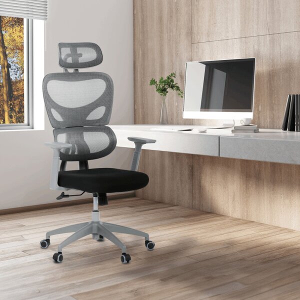 Kancelářská židle šedá KA-K2081 GREY