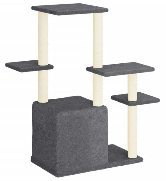 Škrabadlo pro kočky se sisalovými sloupky tmavě šedé 97,5 cm 172051