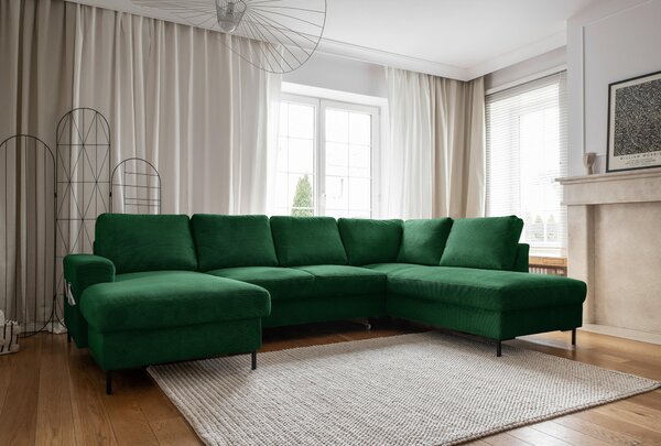 SEDACÍ SOUPRAVA, textil, smaragdově zelená MID.YOU - Sedací soupravy, Online Only