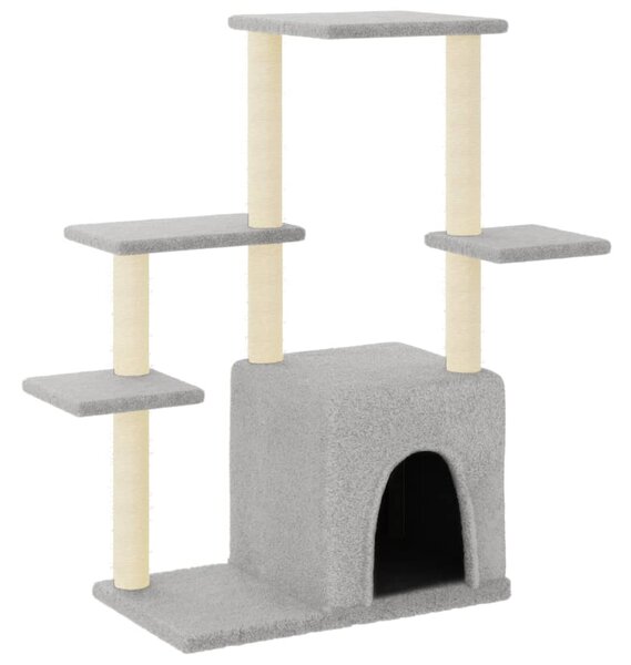 Škrabadlo pro kočky se sisalovými sloupky světle šedé 97,5 cm 172050