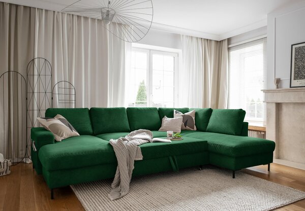 SEDACÍ SOUPRAVA, textil, smaragdově zelená MID.YOU - Sedací soupravy, Online Only