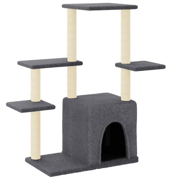 Škrabadlo pro kočky se sisalovými sloupky tmavě šedé 97,5 cm 172051