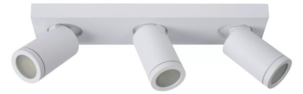 Lucide 09930/15/31 stropní bodové svítidlo 3x5W | LED GU10 | 3x320lm | 2200K/3000K | IP44 - žárovka je součástí balení, bílá, nastavitelné, stmívatelné, CCT