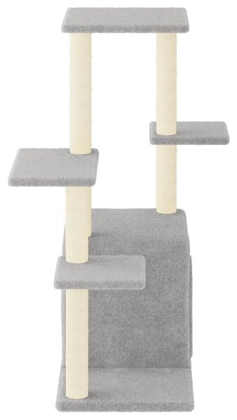 Škrabadlo pro kočky se sisalovými sloupky světle šedé 97,5 cm 172050