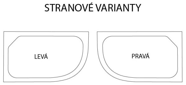 SAP AS 100x80 Pravá Sprchová vanička hluboká