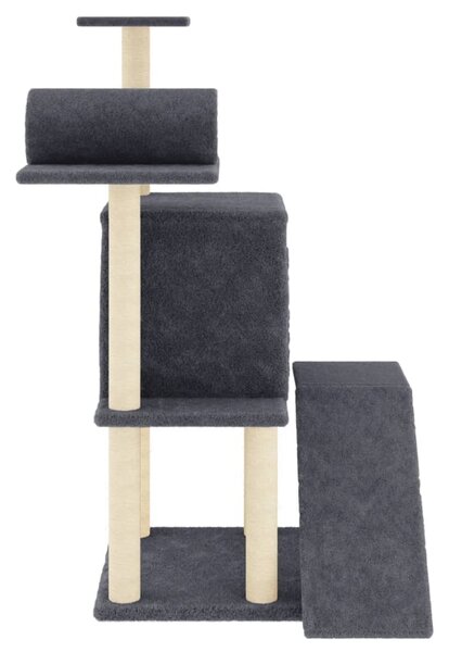 Škrabadlo pro kočky se sisalovými sloupky tmavě šedé 110,5 cm 172063