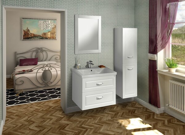Aqualine Aqualine, FAVOLO umyvadlová skříňka 52x72,5x44 cm, bílá mat, FV255