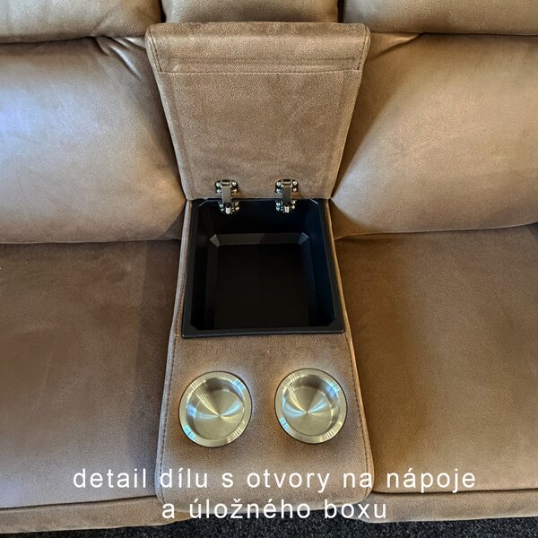Sedací souprava MALAGA | 248x276 cm | UNIVERZÁLNÍ levá i pravá | s FUNKCÍ RELAX | hnědá látka | EXTRA POHODLNÉ